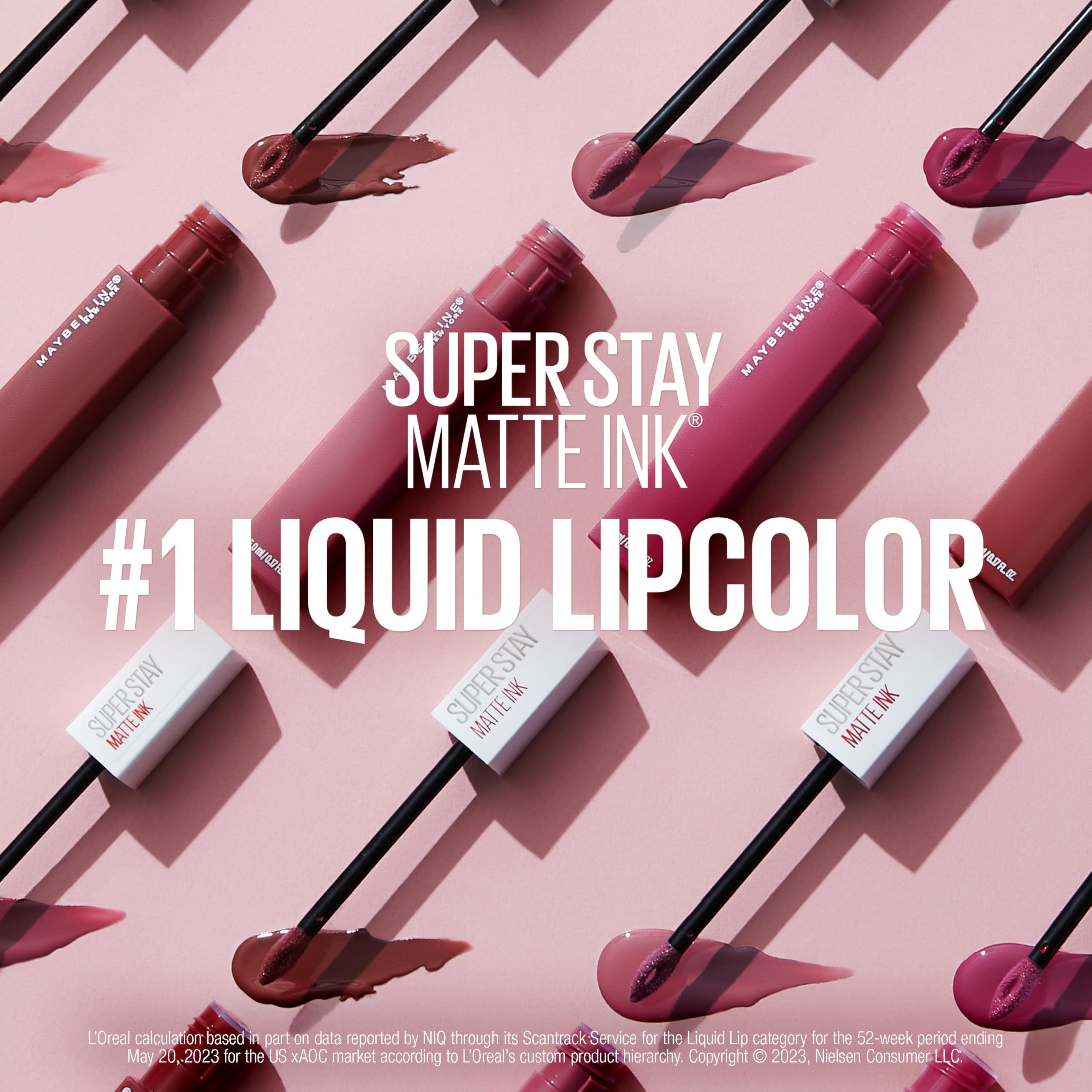 Maybelline Super Stay Matte Ink Liquid Lipstick Makeup, Long Lasting High Impact Color, Up to 16H Wear, Hustler, Red Brown, 1 Count, Packaging May Vary